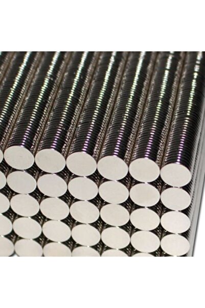 Dünya Magnet 100 Adet - Yuvarlak Neodyum Mıknatıs, 8x1 Mm, Güçlü Magnet, (ÇAP...