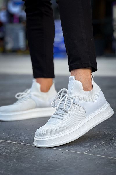 BZ Moda B2408 Fusion Orthopedic Ανδρικά αθλητικά παπούτσια - Casual Knitwear, TBT White