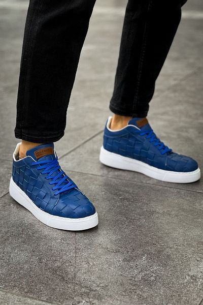 BZ Moda Vimini B209 - Ανδρικά παπούτσια Sneaker Orthopedic Sole, Skin Blue, CBT Model