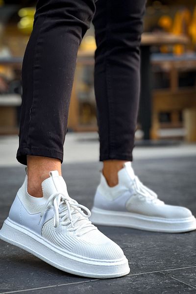 BZ Moda B2408 Fusion Orthopedic Ανδρικά αθλητικά παπούτσια - Casual Knitwear, TBT White
