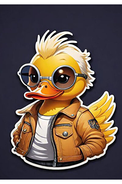 MegaSticker ملصق رائع على شكل بطة مقاس 14 × 11 سم - سيارة، دراجة نارية، خوذة،...