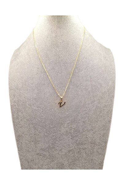 Han Ticarethane Altın Renk V Harfi Kolye