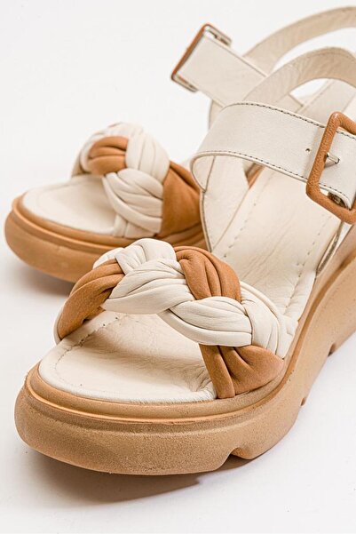 Wella 7676 Beige Wedge Taba Women's Shoes