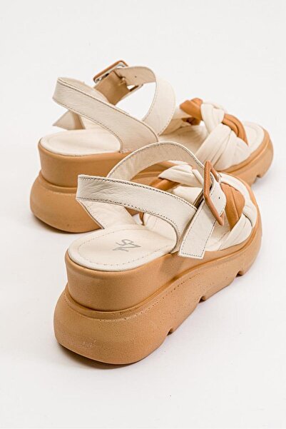 Wella 7676 Beige Wedge Taba Women's Shoes