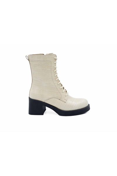 Freefoot 24402 Γυναικείες Μπότες Crocodile Beige