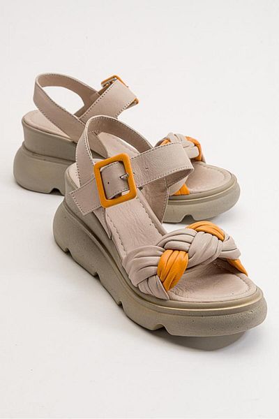Wella 7676 Gray Orange Women's Sandals