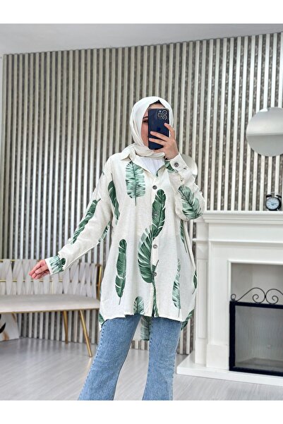 Moda Krash Patterned Oversize Shirt