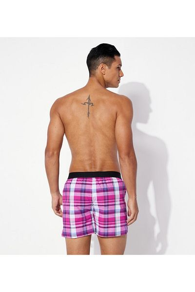 Aeropostale Men's Purple Color block Boxer Shorts