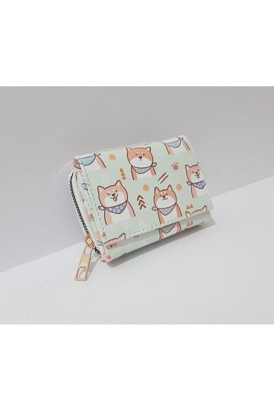 renkli çiçekler Детски портфейл с шарка на куче 11x8 CM