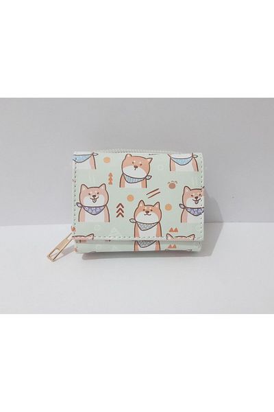 renkli çiçekler Детски портфейл с шарка на куче 11x8 CM