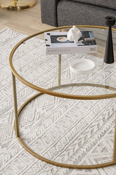 DEKOPRATİK - Gold Berlin Orta Sehpa 80cm