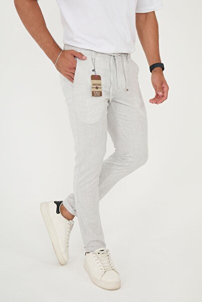 BROCARD Чоловічі джоггери Slimfit - сірі, напівеластичний пояс, штани з подвійними манжетами