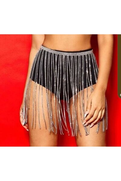 METİN BARIŞ Lolo Bijuteri Çanta Lolo0043 Gümüş Kaplama Kararmaz Bel Zinciri