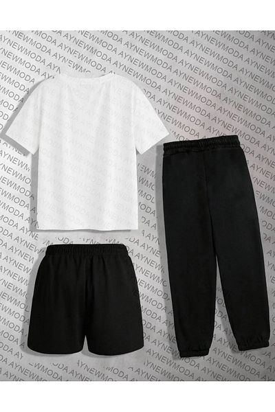 aynewmoda Kuromi Sweet Printed T-shirt and Shorts Set