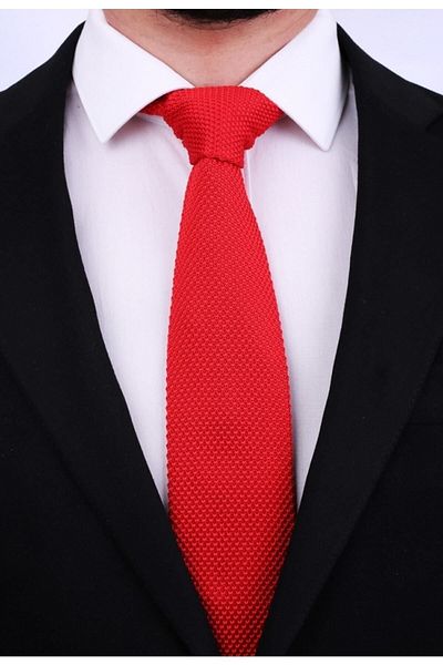 La Pescara Red Knitted Tie 8007