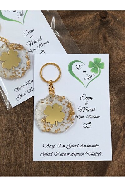 Masalsı Concept 20 Adet Kartlı Epoksi Anahtarlık Düğün,kına,söz,nişan Hediyel...