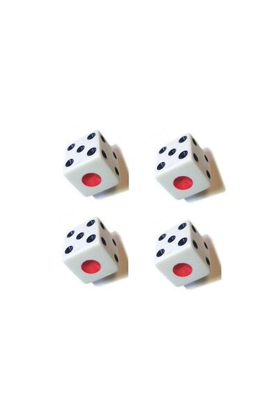 GENC DIJITAL BASKI STAR 2 Pairs of Backgammon Dice - 8.5 mm x 8.5 mm Imported