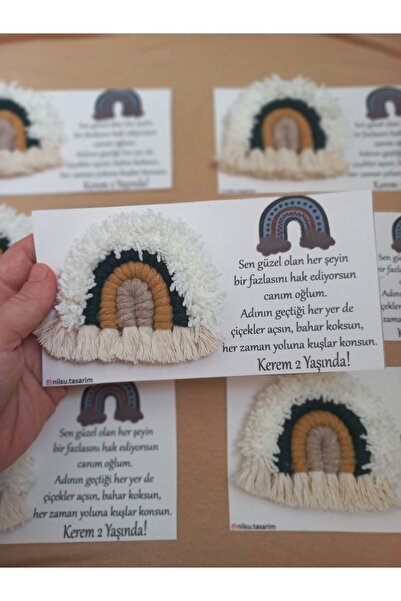 NİLSU DESİGN Breloc Macrame Curcubeu (20 bucăți)