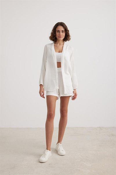 NRC COLLECTION Ecru Women's Muslin Shirt