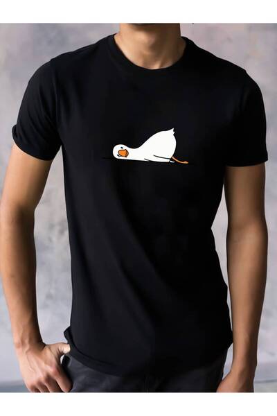 NoVibe Μπλουζάκι με κοντό μανίκι Unisex με στάμπα πάπιας