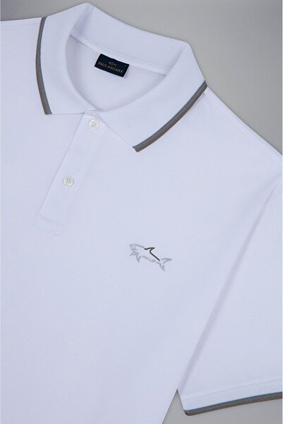 PAUL&SHARK Ανδρικό βαμβακερό μπλουζάκι με γιακά πόλο με κοντό μανίκι με κουμπιά 24411327 -010