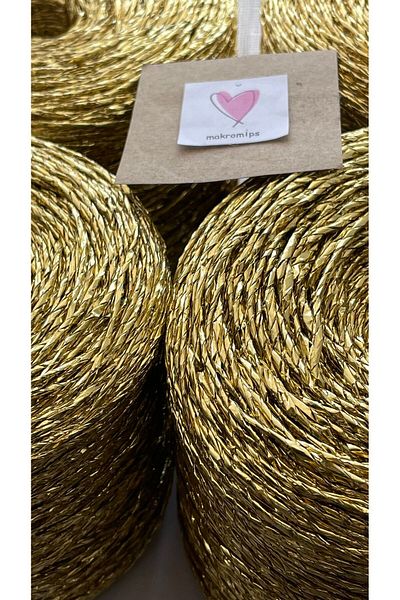 Makromİps PREMIUM TWISTED METALLIC PAPER - 250grx4 Πολυεστέρας γυαλιστερό στριφτό σχοινί τσάντας Στολίδι Σχοινί συσκευασίας