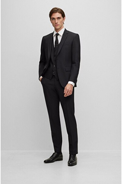 BOSS Erkek Marka Logolu Düğmeli Gömlek Yaka Uzun Kollu Beyaz Gömlek 50473265-100