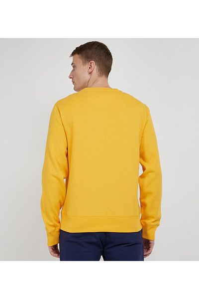 Aeropostale Men's Yellow Text Round Neck Sweatshirt