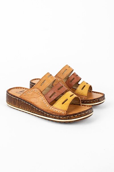 MY DERİ Γυναικείες παντόφλες από γνήσιο δέρμα