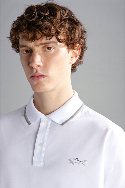 PAUL&SHARK Ανδρικό βαμβακερό μπλουζάκι με γιακά πόλο με κοντό μανίκι με κουμπιά 24411327 -010