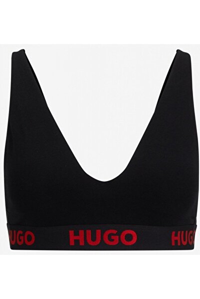 HUGO Brand Logo Black Bra with Adjustable Shoulder Strap -50495867-001