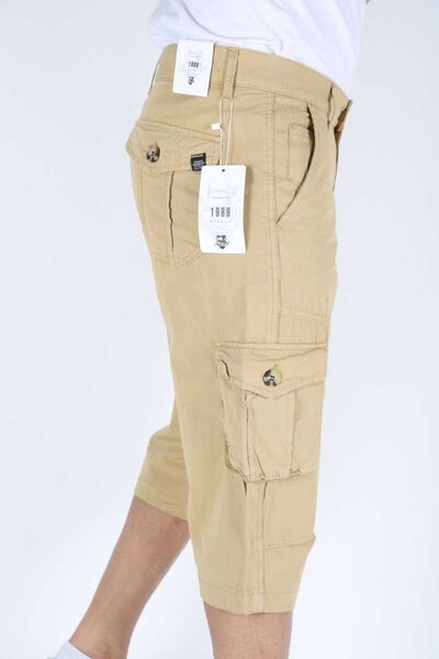 RetroPark ERKEK BERMUDA ŞORT UZUN KAPRİ KARGO CEP KARGO CEPLİ BERMUDA UZUN KAPRİ DİZ ALTI