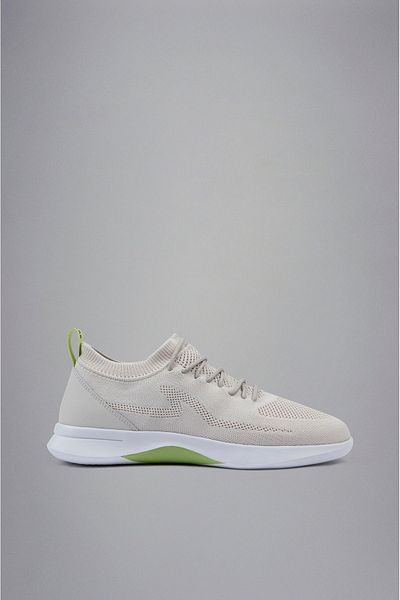 PAUL&SHARK Men's Lace-up Walking Logo Detailed Ecru Sneakers24418005-010