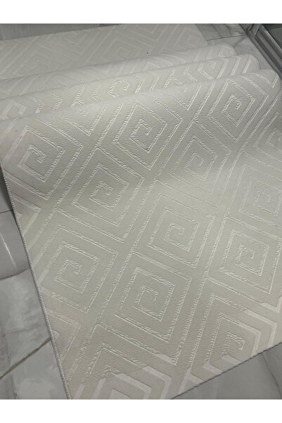 MBA Lux Cutting Embossed - Non-Slip Base Living Room Hallway Kitchen Halo, Anatolian Cream