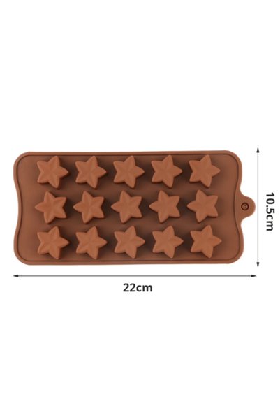PASTRY PLANET Silikon Çikolata Kalıbı (Yıldız Desenli)