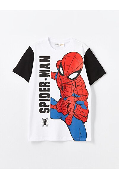 LC Waikiki Spiderman Print LCW Boys T-Shirt - Crew Neck, Short Sleeve