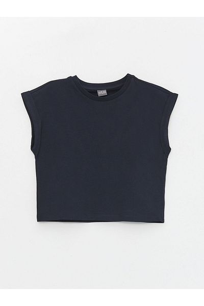 LC Waikiki Dívčí triko s krátkým rukávem Crew Neck Basic s krátkým rukávem