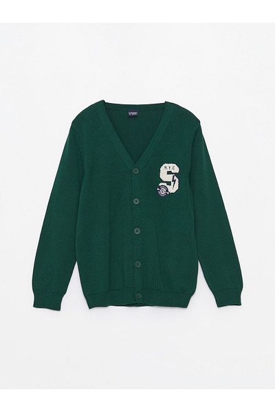 LC Waikiki Strickjacke für Jungen – V-Ausschnitt, lange Ärmel