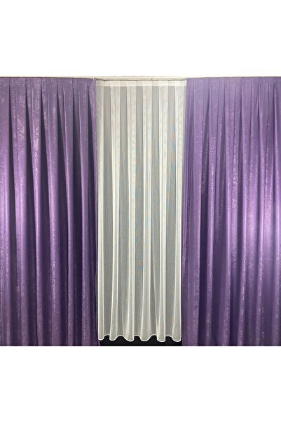 Fashion Pearl Moda Inci Perde, Lila Renk Soft Fon Perde