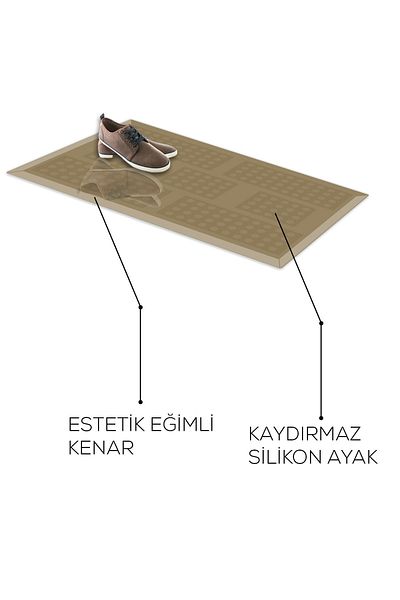 Decorita Bronze Anti-Slip Glass Mat - 50cm x 90cm