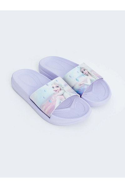 LC Waikiki Papuci de plajă pentru fete cu imprimeu Frozen LCW STEPS