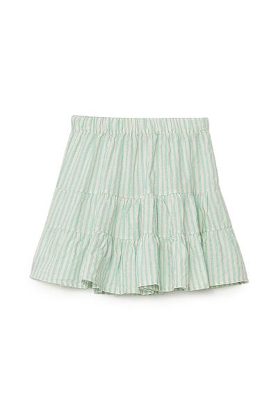 LC Waikiki LCW Girl's Striped Skirt with Elastic Waist