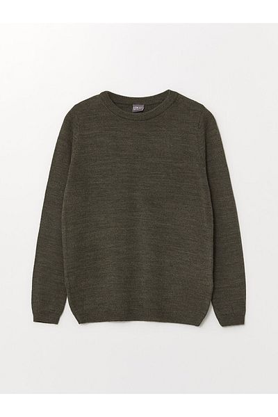 LC Waikiki Crew Neck Long Sleeve Basic Girl's Knitwear Sweater