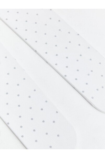 LC Waikiki LCW Kids Ecru mintás lány vékony harisnyanadrág 2 db (S4)