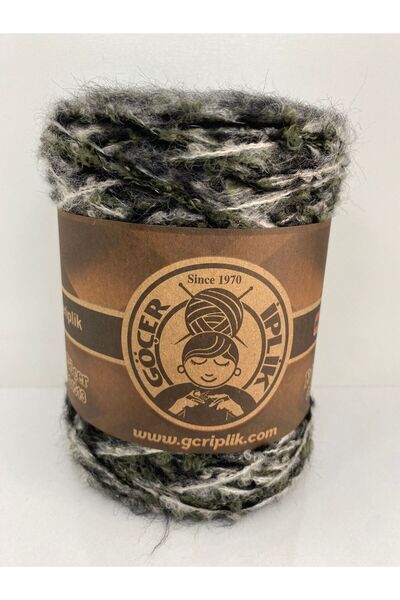 göçer Ață de tricotat Lână acrilic verde crem boucle negru moher plasă vizual...