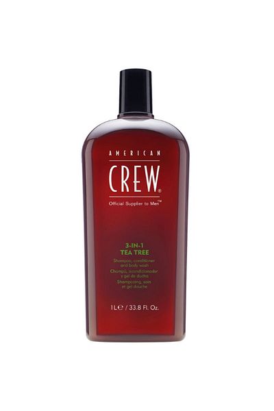 American Crew TEA TREE MEN's 3 in 1 Shampoo+Conditioner+Shower Gel 1000ml - DKHAIR249