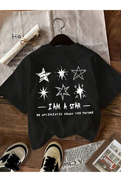 NoVibe Μπλουζάκι Unisex I Am A Star με στάμπα 100% βαμβακερό κοντομάνικο