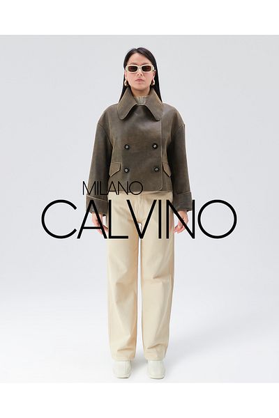 Milano Calvino Genuine Leather Women's Oversize Jacket Coat