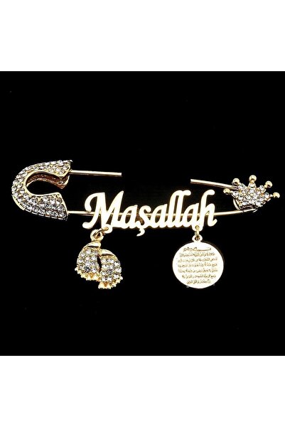 Hobi Dünya Kristal Taşlı Taçlı Maşallah Bebek İğnesi