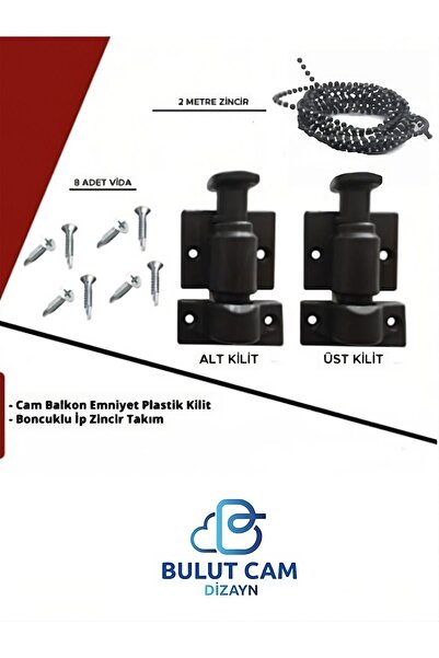 BULUT DİZAYN VE HEDİYELİK EŞYA Cam Balkon Kilidi | Emniyet Plastik Kilit | Bo...